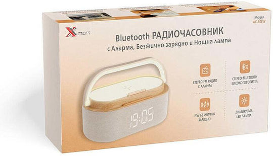Xmart Επιτραπέζιο Ψηφιακό Ρολόι με Ξυπνητήρι, Ραδιόφωνο & Ασύρματη Φόρτιση
