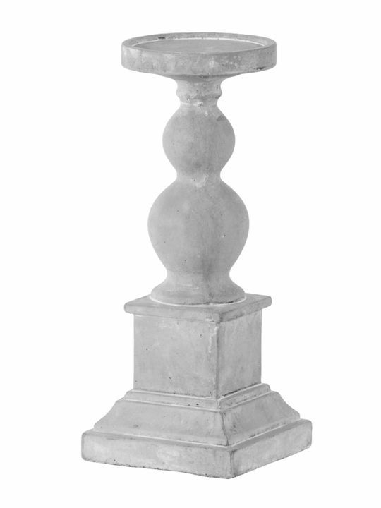 Artekko Candle Holder Stone Grey 15x15x36cm 1pcs