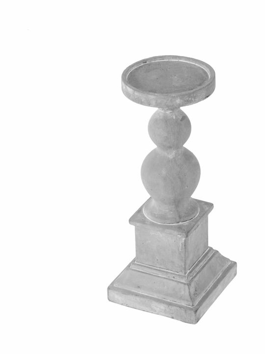 Artekko Candle Holder Stone Grey 15x15x36cm 1pcs