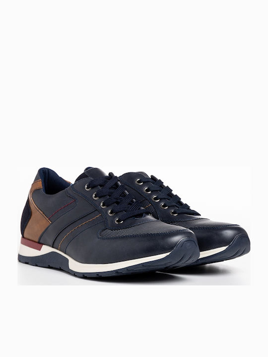 Herren Freizeitschuhe Leder Blau