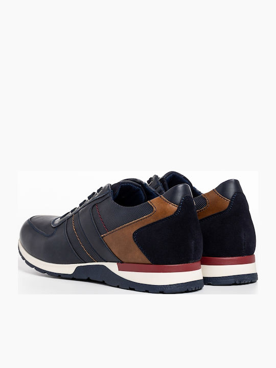 Herren Freizeitschuhe Leder Blau