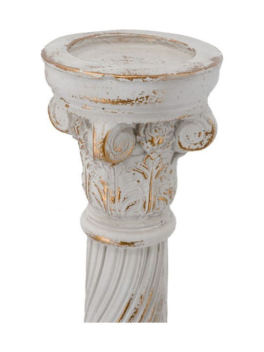 Artekko Cement Candle Holder Concrete in White Colour 22.5x17x22.5cm