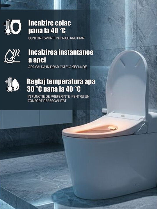 Limpio Капак За Тоалетна С Биде Пластмасов Бял