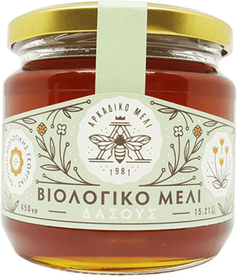 Αρκαδικό Μέλι Βιολογικό Μέλι Δάσους & Ερείκης & Πεύκου & Φασκομηλιάς 450gr