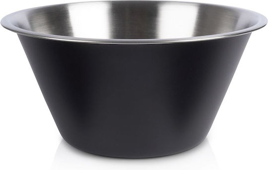 Excellent Houseware Μπωλ Σερβιρίσματος Στρογγυλό Inox Μαύρο με Διάμετρο 22εκ.