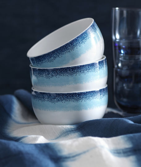 Ionia Apeiron Сервираща купа за зърнени храни от Порцелан Кръгла Blue с диаметър 12.5cm 1бр