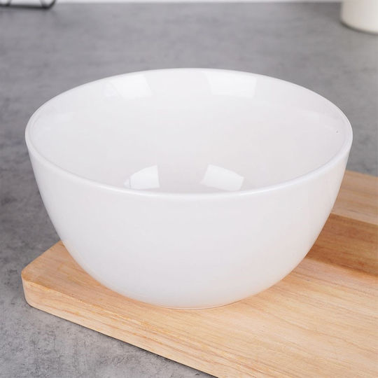 Excellent Houseware Μπωλ Σερβιρίσματος Στρογγυλό από Πορσελάνη Λευκό με Διάμετρο 15.5εκ.