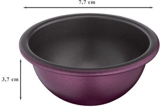 Tefal Set 3 Tefal Creabake Dome Molds J3069304 Domes Diameter 7.5cm Made Carbon Steel Non-stick Surface Compatible Cake Factory Délices Dulcis Grey-byzantium Purple