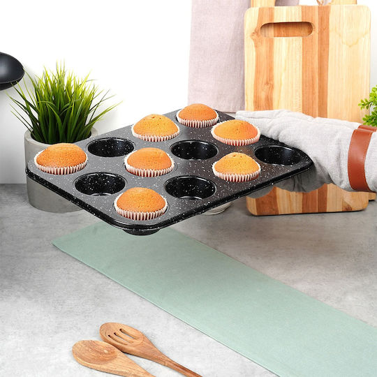 Orion Backform Zubereitung für Törtchen/Muffins 12 Steckdosennummern 35x26,5x3 cm