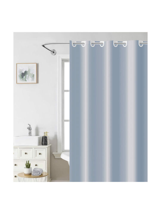 Nima Shower Curtain Fabric 180x200cm Aqua Blue