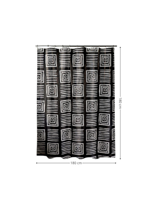 Td Moussa Duschvorhang 180x180cm Schwarze
