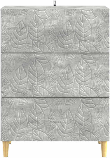 Büroaufbewahrungsschublade aus Holz Graues Beton 66x34,5x90cm