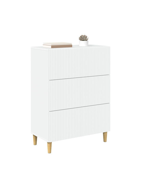 White Wooden Office Cabinet 66x34.5x90cm