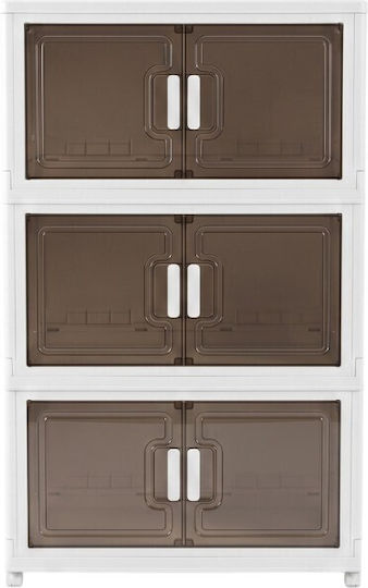 Plastic Office Cabinet with Wheels 55x32x94cm