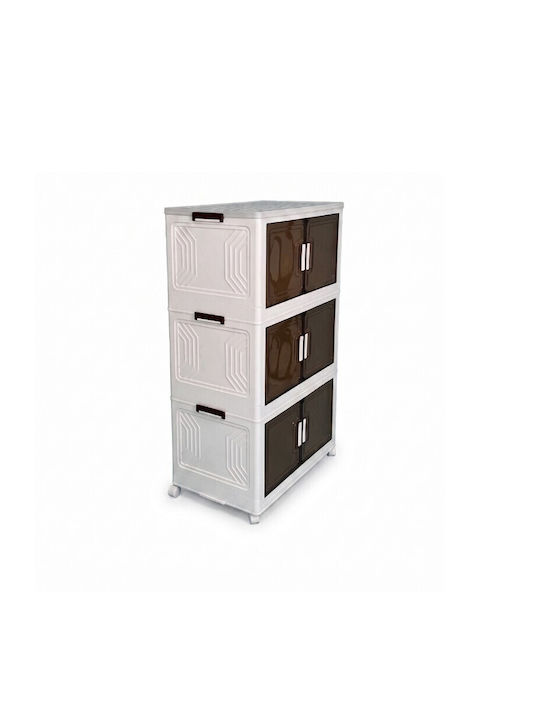 Plastic Office Cabinet in Beige Colour 70x41x115cm