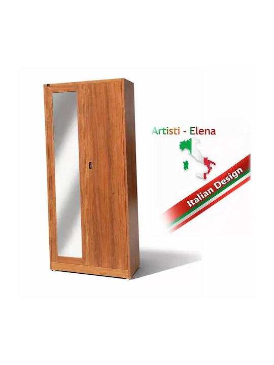 Doppelflügeliger Metallischer Außenschrank mit Verriegelungsfunktion mit Trennwand & 4 Regale 90x50x200cm