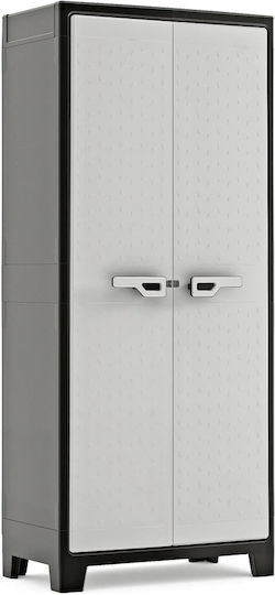 Doppeltürig Kunststoff Titan High 80x44x182cm Black - Grey