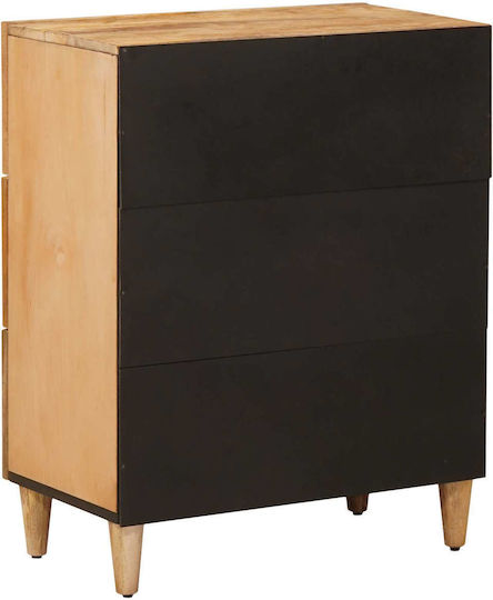 Wooden Brown Bedroom Chest of Drawers 60x33.5x75cm
