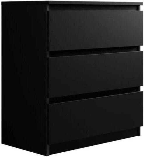Συρταριέρα Κρεβατοκάμαρας Ξύλινη Juniper 3s με 3 συρτάρια Mauro 70x40x77εκ.
