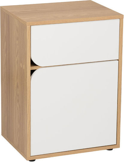 Smile 2 Wooden Beige Bedside Table 45x35x45cm Smile 2 Wooden Beige Bedside Table 45x35x45cm