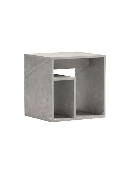 Bedside Table Doublo Wooden Gray 40x35x40cm