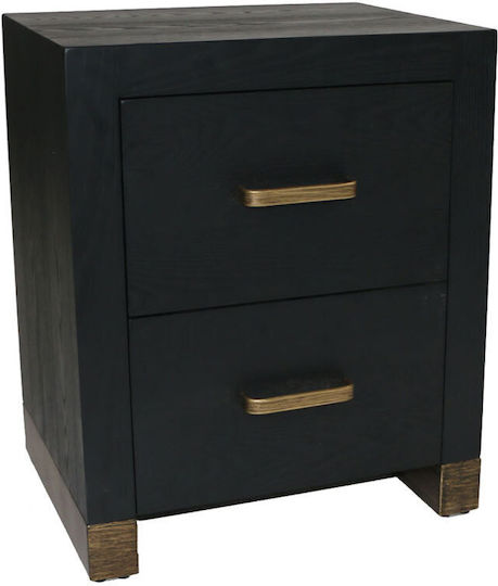 Giant Wooden Black Bedside Table 50x40x61cm Giant Wooden Black Bedside Table 50x40x61cm