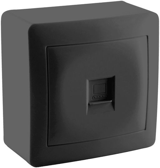 Redled Stinel Μονή Εξωτερική Πρίζα Δικτύου RJ45 Τύπου Cat6 σε Λευκό Χρώμα 28746