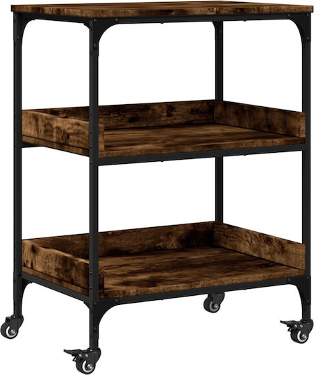 vidaXL Τρόλεϊ Κουζίνας Ξύλινο Καφέ 60x41x80.5cm vidaXL Τρόλεϊ Κουζίνας Ξύλινο Καφέ 60x41x80.5cm