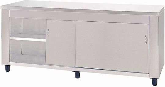 Niki Inox Ermarion cu Uși Glisante 120x70x88cm