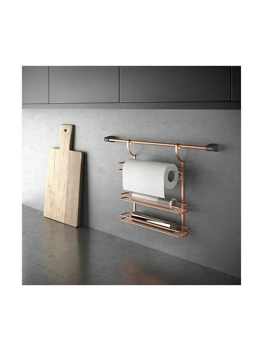 Metaltex Κρεμάστρα Κουζίνας City Copper Μεταλλική 80εκ. Ροζ Χρυσό
