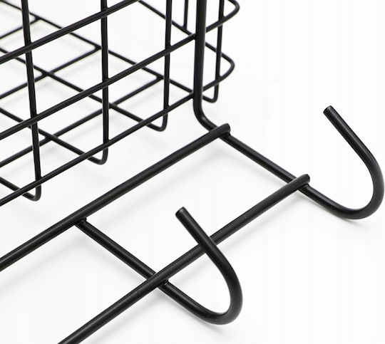 Wandmontage Metallisches Regal 38x15x21cm Schwarz