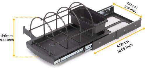 Emuca Bază De Masă Din Plastic 43x26x24.5cm Gri