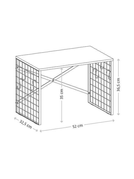 Kesper Metal Microwave Oven Stand 52x32.5x36.5cm Black