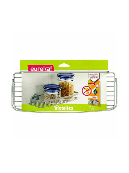 Metaltex Επιτραπέζια Βάση Eureka Μεταλλική 30x12x4εκ. Ασημί