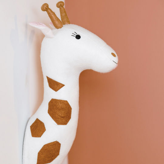 Childhome Kids Decorative Animal Bust Animals White made of Fabric Giraffe 15x25x53εκ.