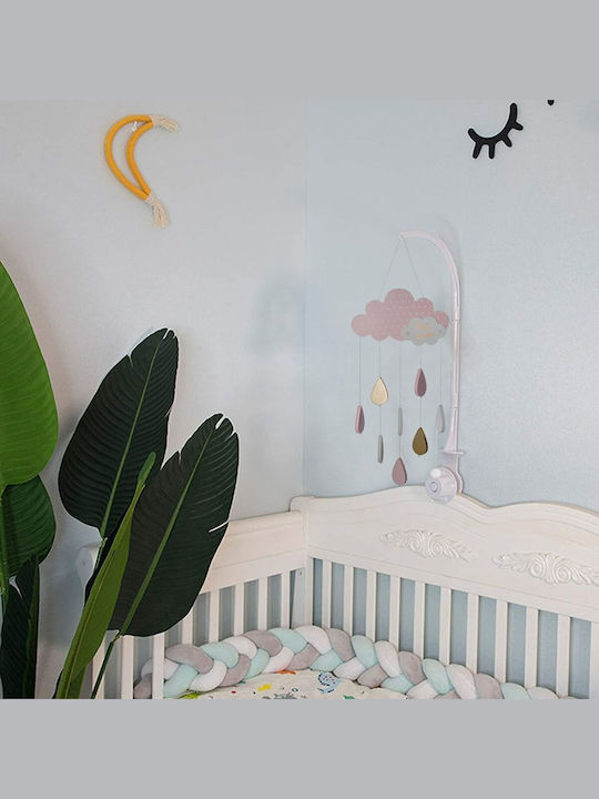 Click Kids Room Decorative Mobile Cloud Pink made of Wood Cloud 24x57cm