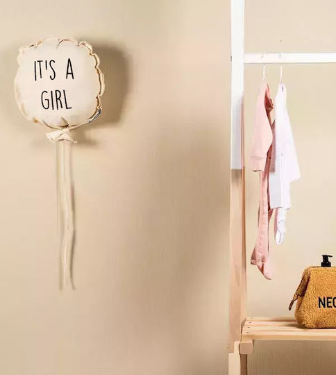 Childhome Παιδικό Διακοσμητικό Τοίχου Μπαλόνι Μπεζ από Ύφασμα Μπαλόνι Girl 26x8x26εκ.