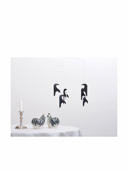 Flensted Mobiles Kids Room Decorative Mobile Animals Black Penguins 44x48cm