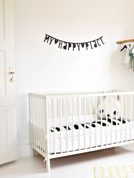A Little Lovely Company Kids Decorative Garland Black made of Fabric Don't Forget to Dream