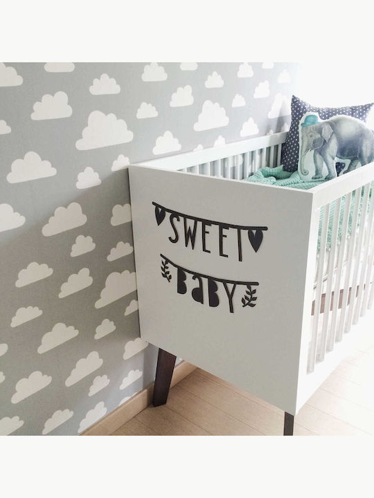 A Little Lovely Company Kids Decorative Garland Black made of Fabric Don't Forget to Dream