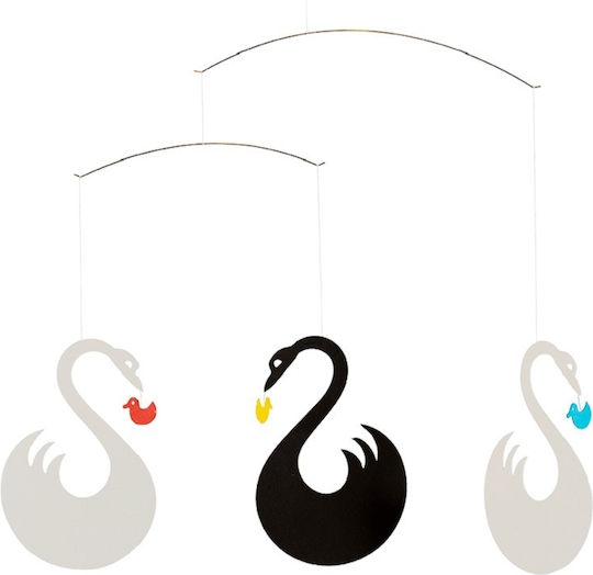 Flensted Mobiles Детско Декоративно Мобилно Стая Swan 27x35см