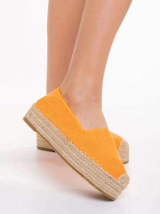 Espadrile Dama În Culoare Portocalie