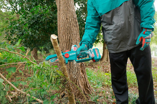 Total Pruning Battery Chainsaw 2x2Ah Brushless 42V 1.57kg with 15cm Blade
