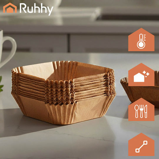 Ruhhy Non-stick Papers for Air Fryer 16x16cm 100 Pieces