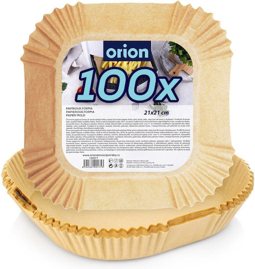 Orion Non-stick Baking Paper for Air Fryer 15.5x15.5cm 100 Pieces