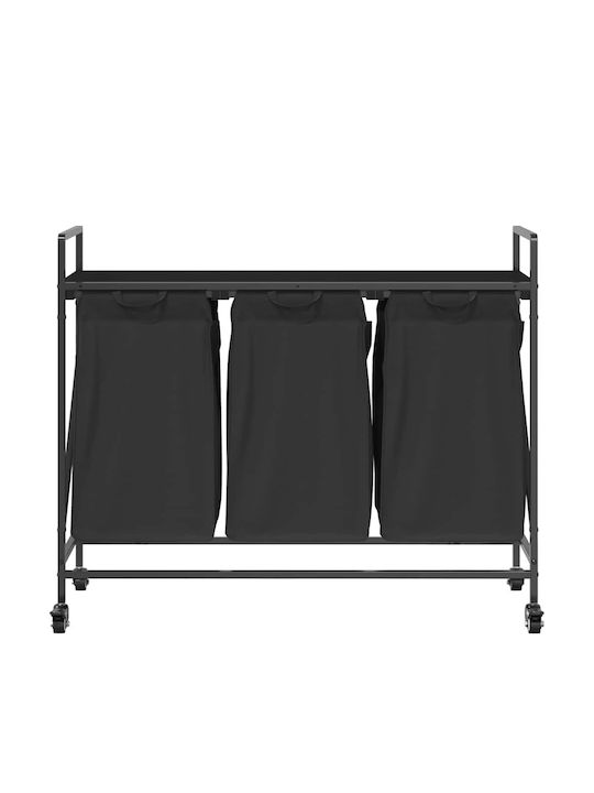 vidaXL Laundry Basket Fabric Black