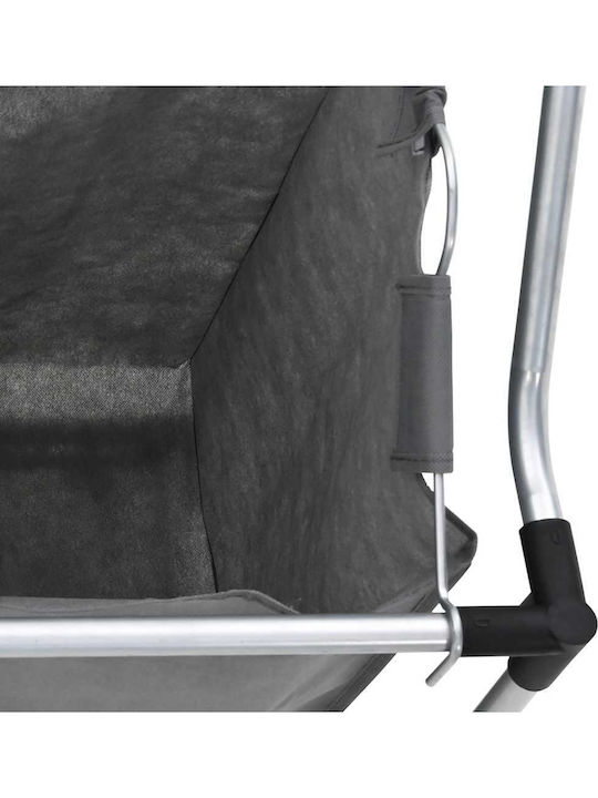 vidaXL Laundry Basket Plastic with Lid Gray