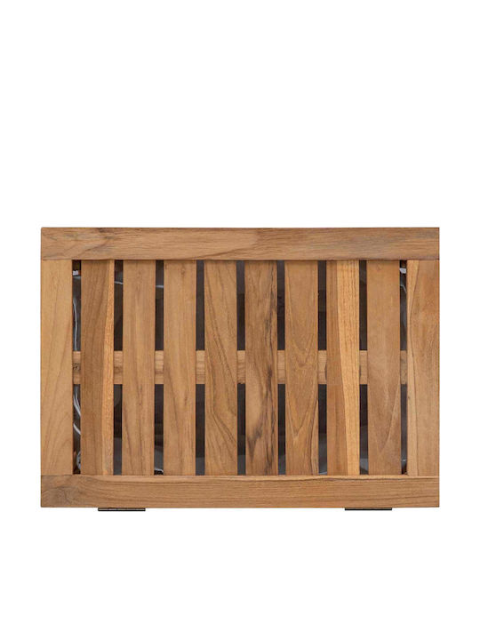 vidaXL Σετ Καλάθια Απλύτων Ξύλινα με Καπάκι 50x35x60cm Καφέ
