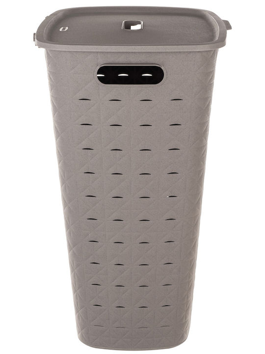 Curver Plastic Laundry Basket 56lt with Cap 42x31.6x60cm Beige