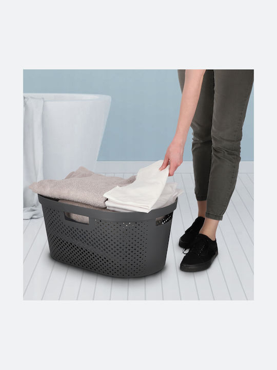 Curver Καλάθι Απλύτων Πλαστικό 40lt 59x39x27cm Γκρι